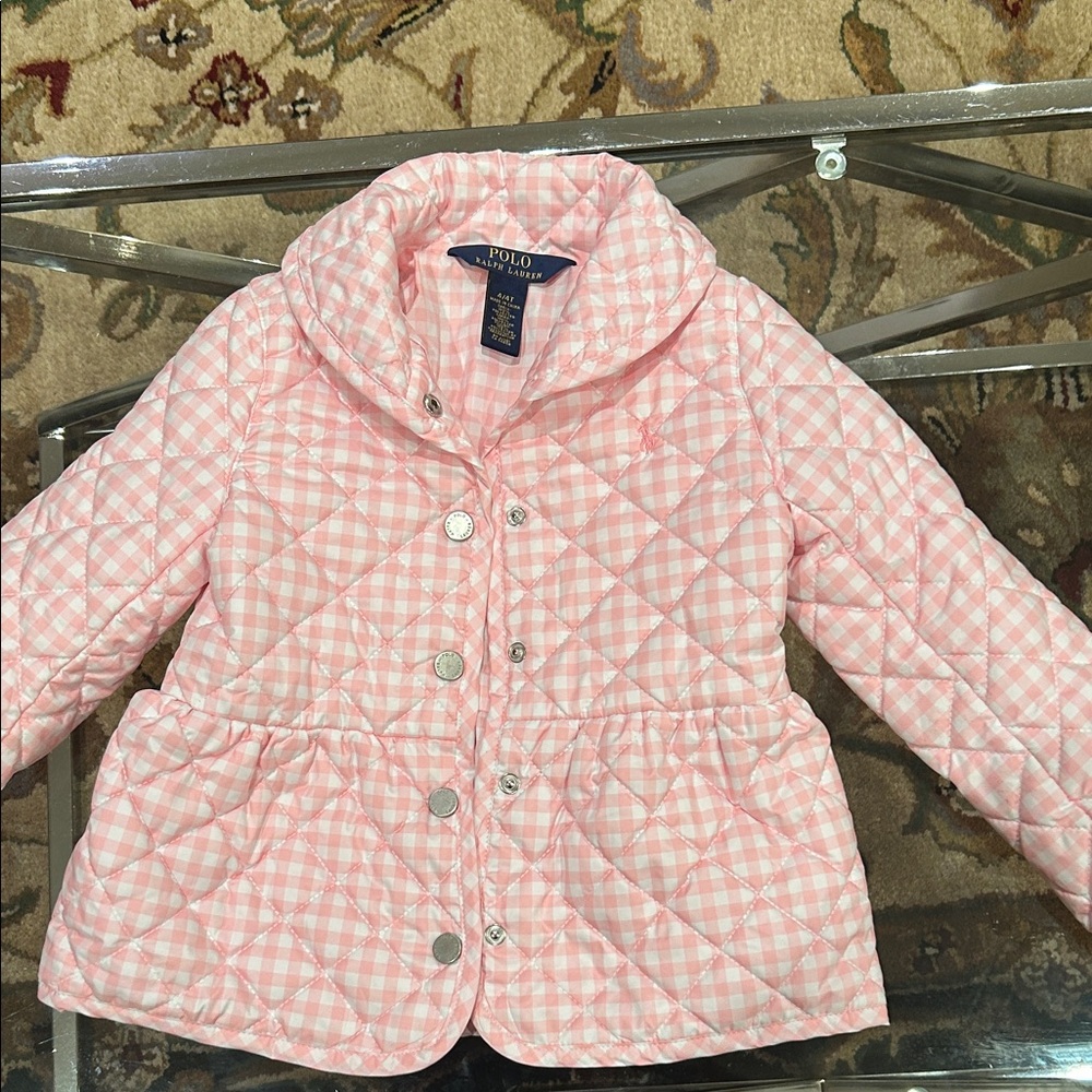 Polo Ralph Lauren Pink Plaid Kids Puffer Jacket
